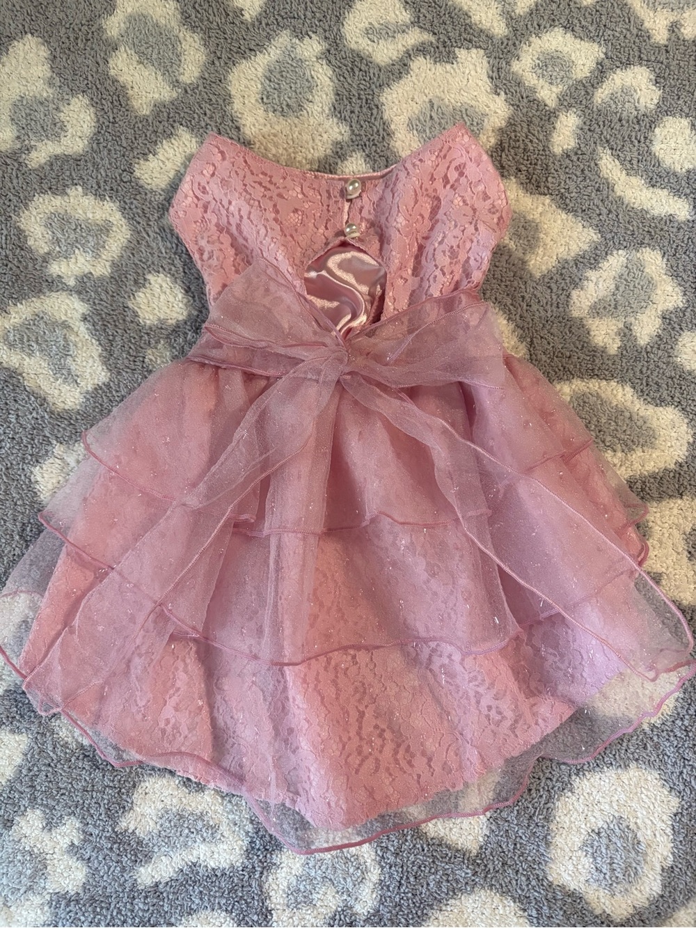 K&Z Boutique Pink Bow Fancy Ruffle Dress for Dogs